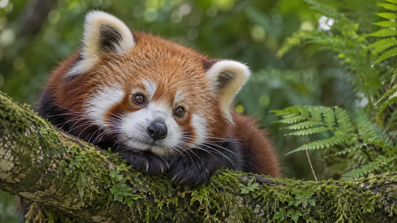 Portret van een rode panda
